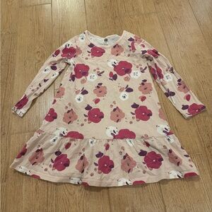 Tea Collection floral print pink dress - 100% organic - sz 6